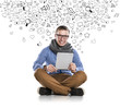 Young man with tablet