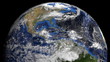 Cuban flag on pole on earth globe animation