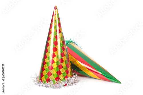Photo: Party hats isolated on the white Party hats isolated on the white