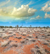 Australia, Outback landscape. Beautiful colors of earth and sky