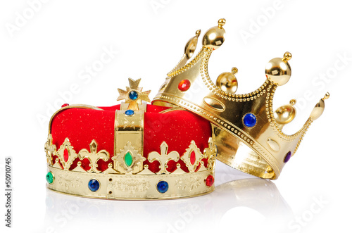 Photo: King crown isolated on white King crown isolated on white