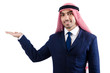 Arab businessman isolated on white
