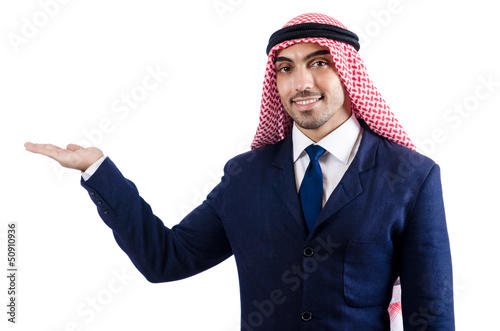 Photo: Arab businessman isolated on white Arab businessman isolated on white
