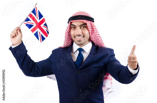 Photo: Arab businessman isolated on white Arab businessman isolated on white