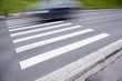 Zebra way on the asphalt road