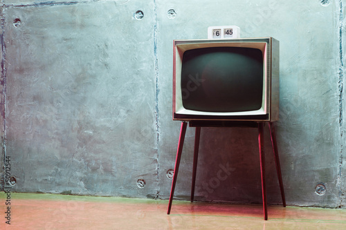 Photo: clock on the old TV in the studio clock on the old TV in the studio