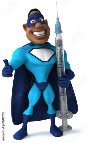 Illustration: Black superhero Black superhero