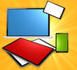Illustration: tablet pc computer laptop tablet pc computer laptop