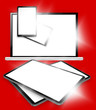 Illustration: tablet pc computer laptop tablet pc computer laptop