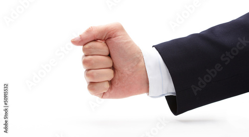 Photo: businessman hand isolated on white businessman hand isolated on white