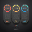 Modern black infographics banner. Vector illustration.