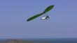 Hangglider in the blue sky