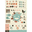 Vector: ecological infographics and charts in retro colours in vector ecological infographics and charts in retro colours in vector