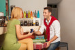 young couple with gifts