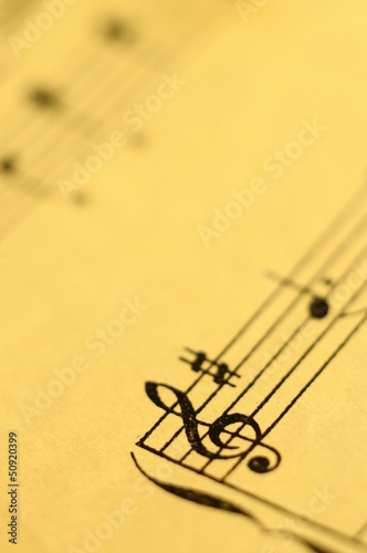 Photo: Close up of music score Close up of music score