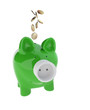 piggy bank with Electric Plug and euro coins