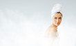 Pretty Woman In Steam Bath. Cl...