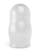 Blank Matryoshka. Unpainted russian nested doll isolated