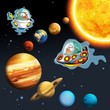 The aliens theme- ufo - for kids