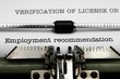 Employment recommendation