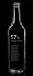 Empty bottle on black background