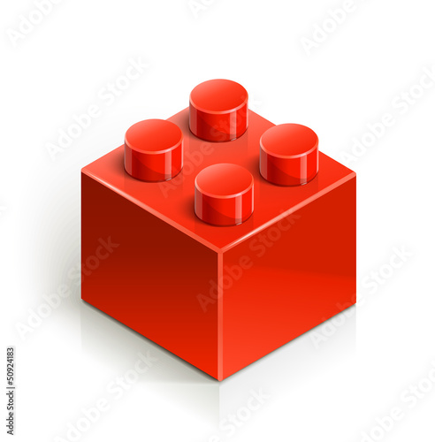 Vector: brick meccano toy vector illustration isolated on white brick meccano toy vector illustration isolated on white