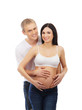 A young and lovely Caucasian couple waiting for the baby