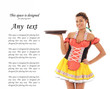 Young and beautiful bavarian girl isolated over white background