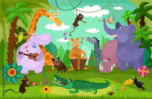 Vector: forest concert forest concert