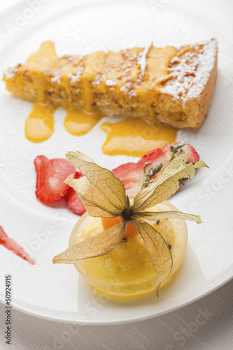 Photo: Delicious gourmet dessert nicely presented. Delicious gourmet dessert nicely presented.