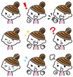 ママ　表情　手描き風