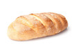 single french loaf bread isolated on white background
