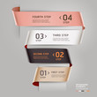 Abstract step up options ribbon style. Vector illustration.