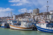 Der Fischereihafen in Saßnitz auf der Insel Rügen.