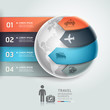 Abstract globe infographics travel transportation element