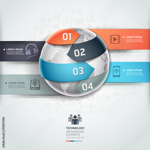 Vector: Abstract globe infographics network technology element template. Abstract globe infographics network technology element template.