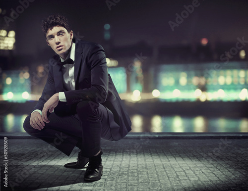 Photo: Handsome young man with great tuxedo Handsome young man with great tuxedo