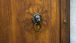 Door with lion head knocker