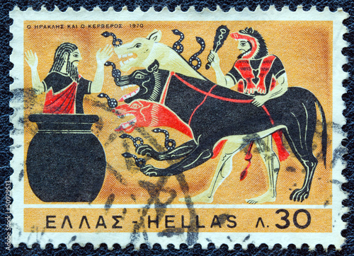 Photo: Hercules and Cerberus (Greece 1970) Hercules and Cerberus (Greece 1970)