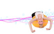 Photo: Young pretty woman doing body training Young pretty woman doing body training