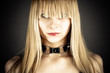 portrait of sexy woman with neck collar