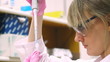 beauty woman in modern laboratory