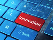 Business concept: Innovation on computer keyboard background