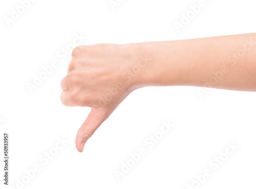 Photo: Thumb down hand Thumb down hand