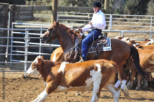 Photo: Young man is riding a horse Young man is riding a horse