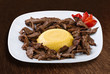 Roasted meat with polenta