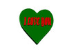 Love yeşil kalp