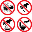 The signs "Do not break glass", "Do not litter"