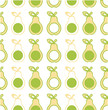 Patterns with pears. Vector illustration