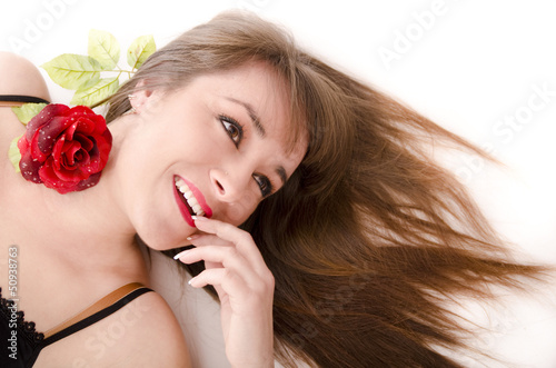 Photo: Beauty girl and beauty smile Beauty girl and beauty smile